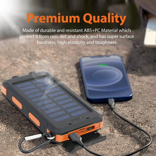 20000mAh Solar Power Bank
Waterproof Emergency Charger With Dual USB