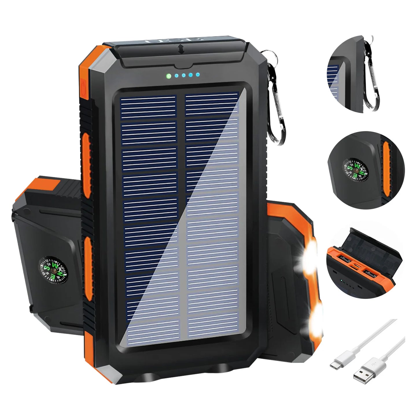 20000mAh Solar Power Bank
Waterproof Emergency Charger With Dual USB