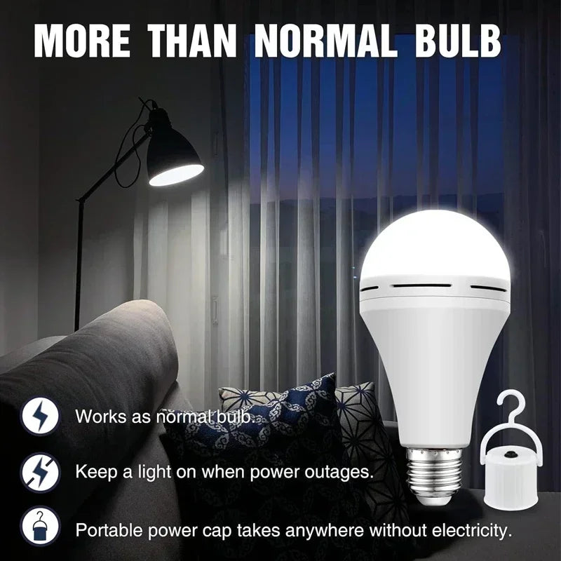 Never Be in the Dark  - LED Rechargeable Emergency Light for Home & Outdoors